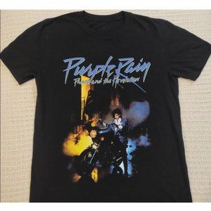 Prince Black Purple Rain Music Rock Concert Tour Band Shirt Mens Medium M